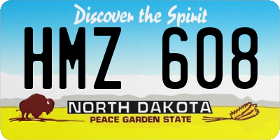 ND license plate HMZ608