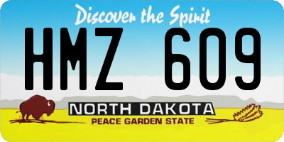 ND license plate HMZ609