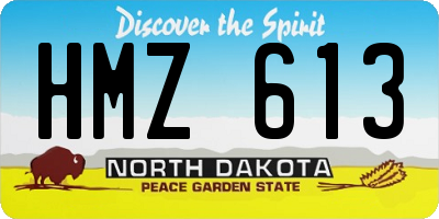 ND license plate HMZ613