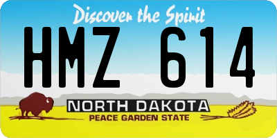 ND license plate HMZ614