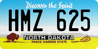 ND license plate HMZ625