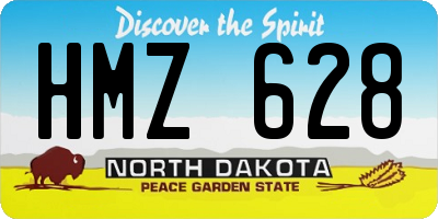 ND license plate HMZ628