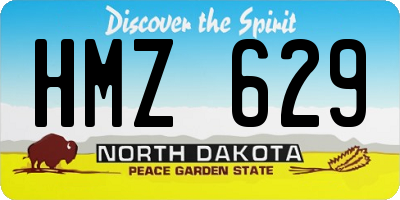 ND license plate HMZ629