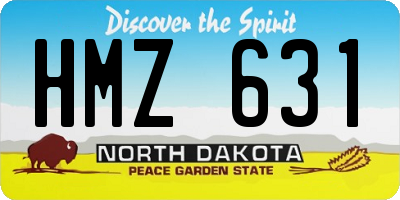 ND license plate HMZ631