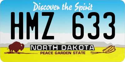 ND license plate HMZ633