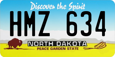 ND license plate HMZ634