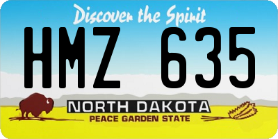 ND license plate HMZ635