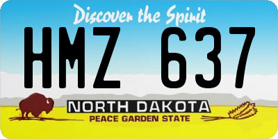 ND license plate HMZ637