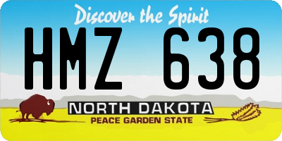 ND license plate HMZ638