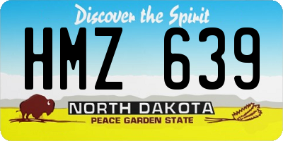 ND license plate HMZ639