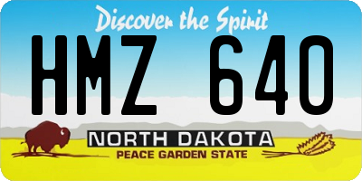 ND license plate HMZ640