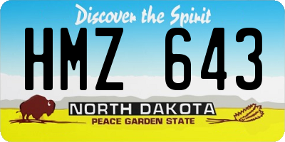 ND license plate HMZ643