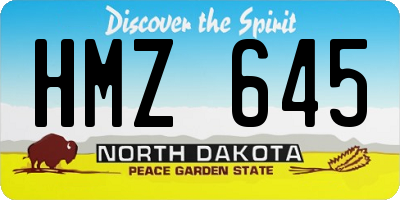 ND license plate HMZ645