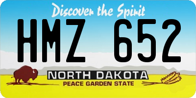 ND license plate HMZ652