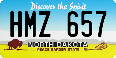 ND license plate HMZ657