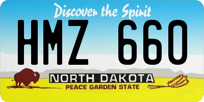 ND license plate HMZ660