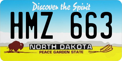 ND license plate HMZ663