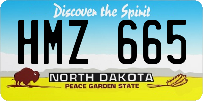ND license plate HMZ665