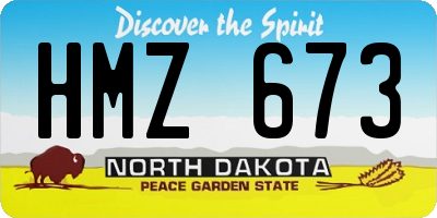 ND license plate HMZ673