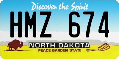 ND license plate HMZ674