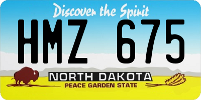 ND license plate HMZ675