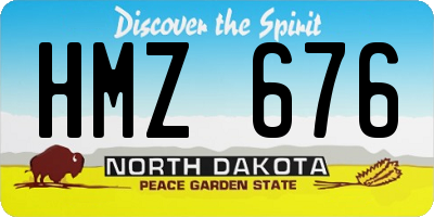 ND license plate HMZ676