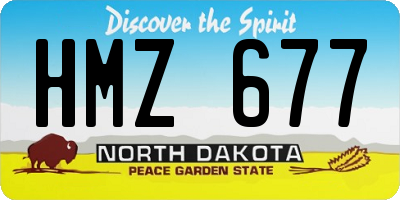 ND license plate HMZ677