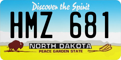 ND license plate HMZ681