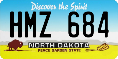 ND license plate HMZ684