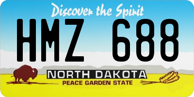 ND license plate HMZ688