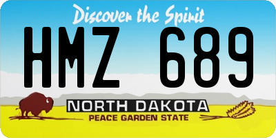 ND license plate HMZ689