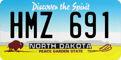 ND license plate HMZ691