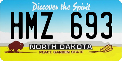 ND license plate HMZ693