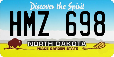 ND license plate HMZ698