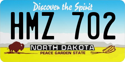 ND license plate HMZ702