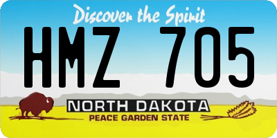 ND license plate HMZ705