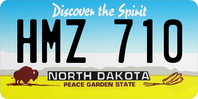 ND license plate HMZ710