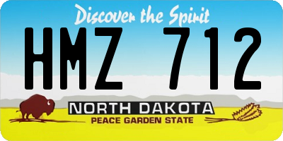 ND license plate HMZ712