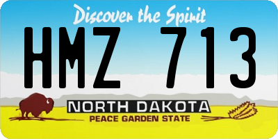 ND license plate HMZ713