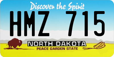 ND license plate HMZ715