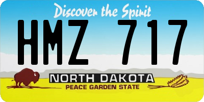 ND license plate HMZ717