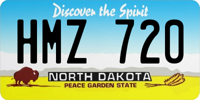 ND license plate HMZ720