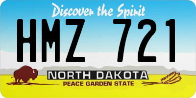 ND license plate HMZ721