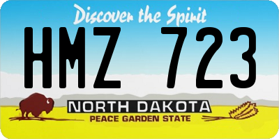 ND license plate HMZ723