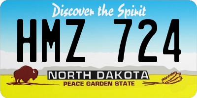 ND license plate HMZ724