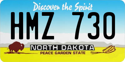 ND license plate HMZ730