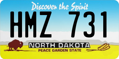 ND license plate HMZ731