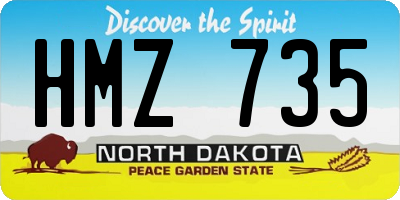 ND license plate HMZ735