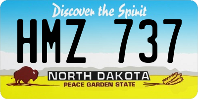 ND license plate HMZ737