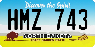 ND license plate HMZ743